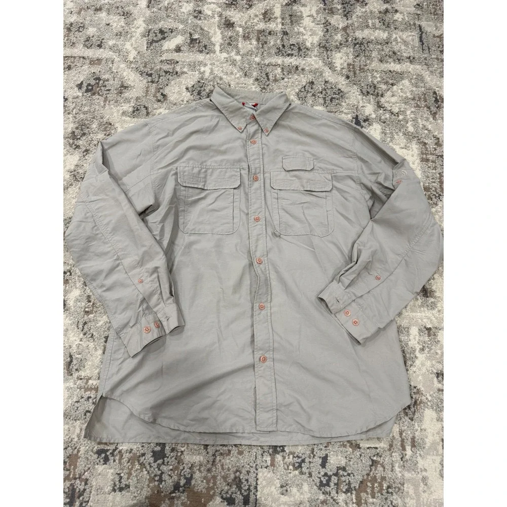 The North Face VaporWick Mens Gray Long Sleeve Utility Hiking Shirt‎ L ABB0
